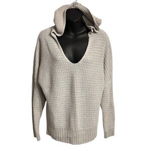 Rachel Zoe Cozy Knit Hooded Sweater in large
